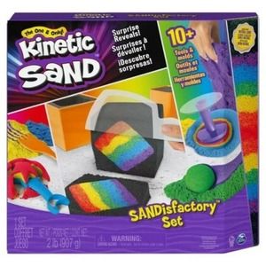 Kinetic Sand Sandisfactory Set w/ 2lbs of Colored Kinetic Sand, 10+ Tools/Molds
